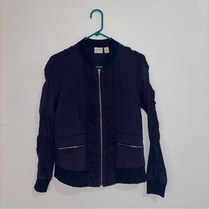 Chicos Navy Bomber Jacket